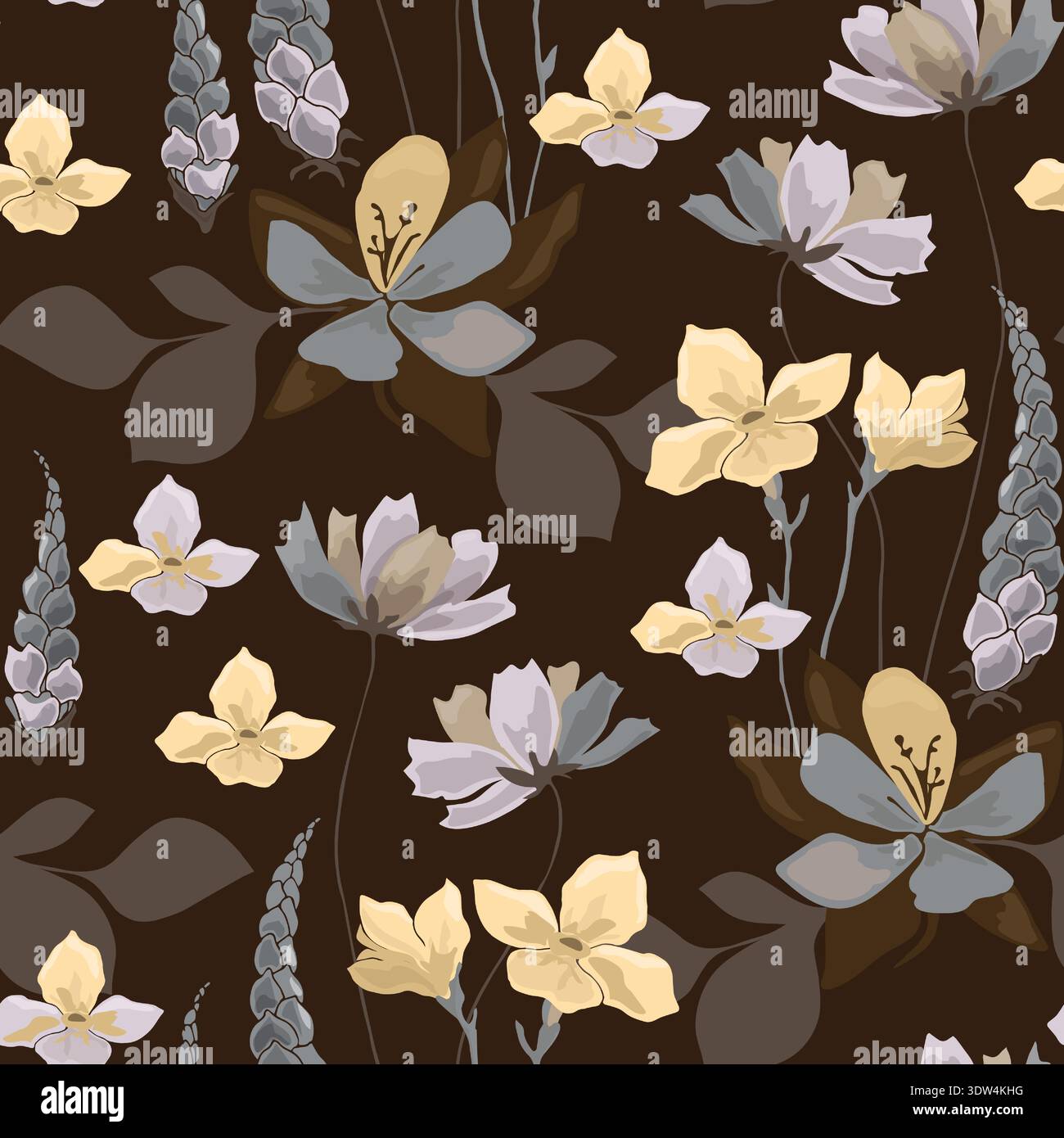 Vector floral seamless pattern Stock Vector
