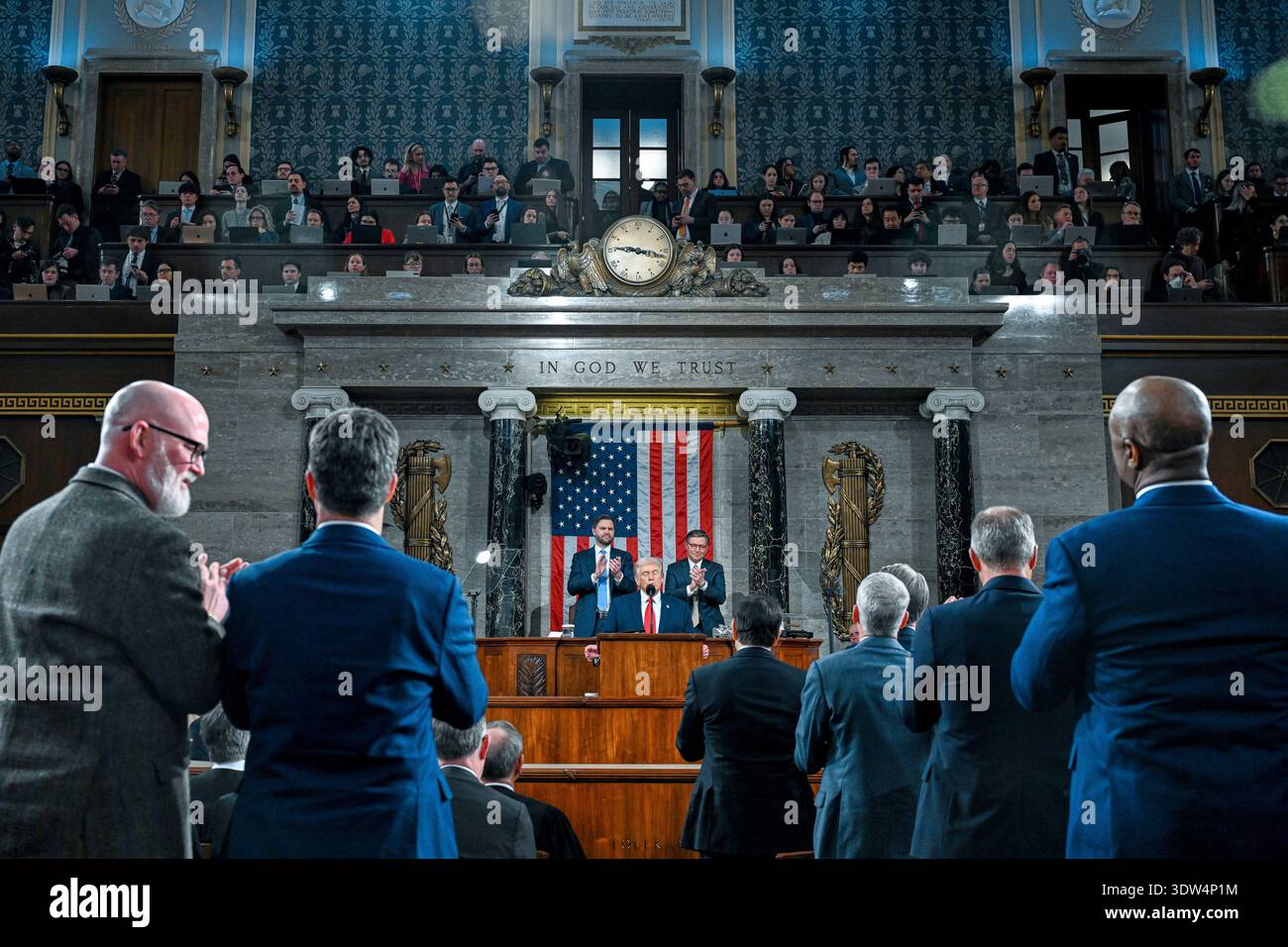 President Donald Trump delivers the State of the Union address to a ...