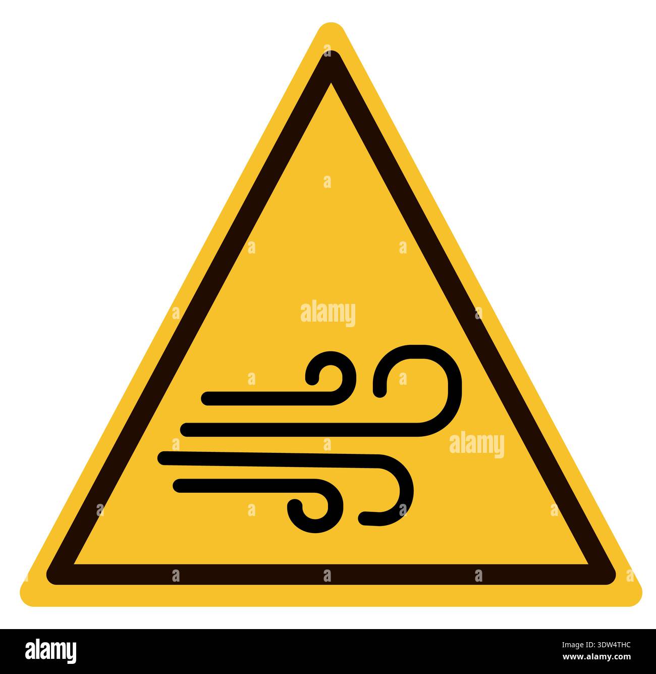 Wind warning alert icon. Wind warning sign. Promote safety with weather ...