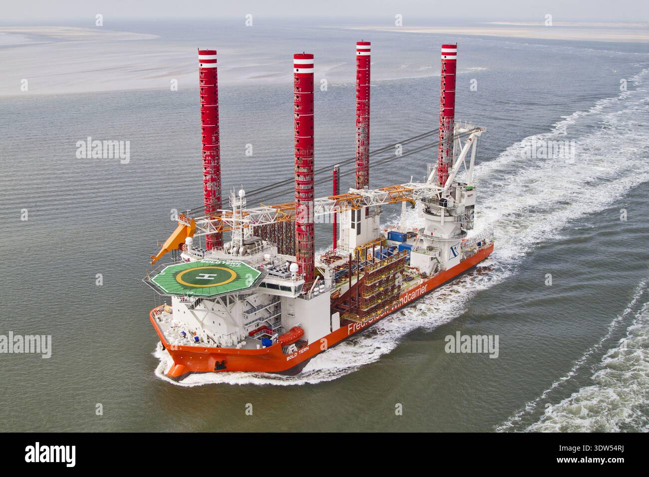 Esbjerg, Denmark - 15 February 2026: Aerial view of a massive