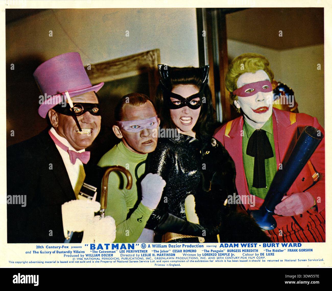 Robin Riddle Meredith BURGESS MEREDITH as The Penguin, FRANK GORSHIN as The Riddler, LEE ...