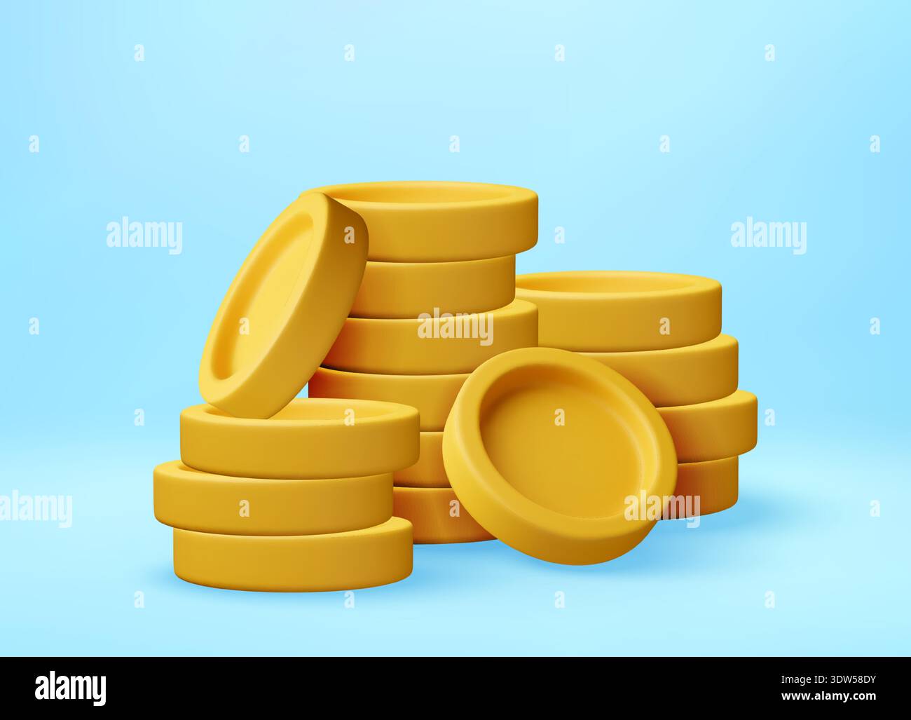 Coins money cash stacked Stock Vector Images - Alamy