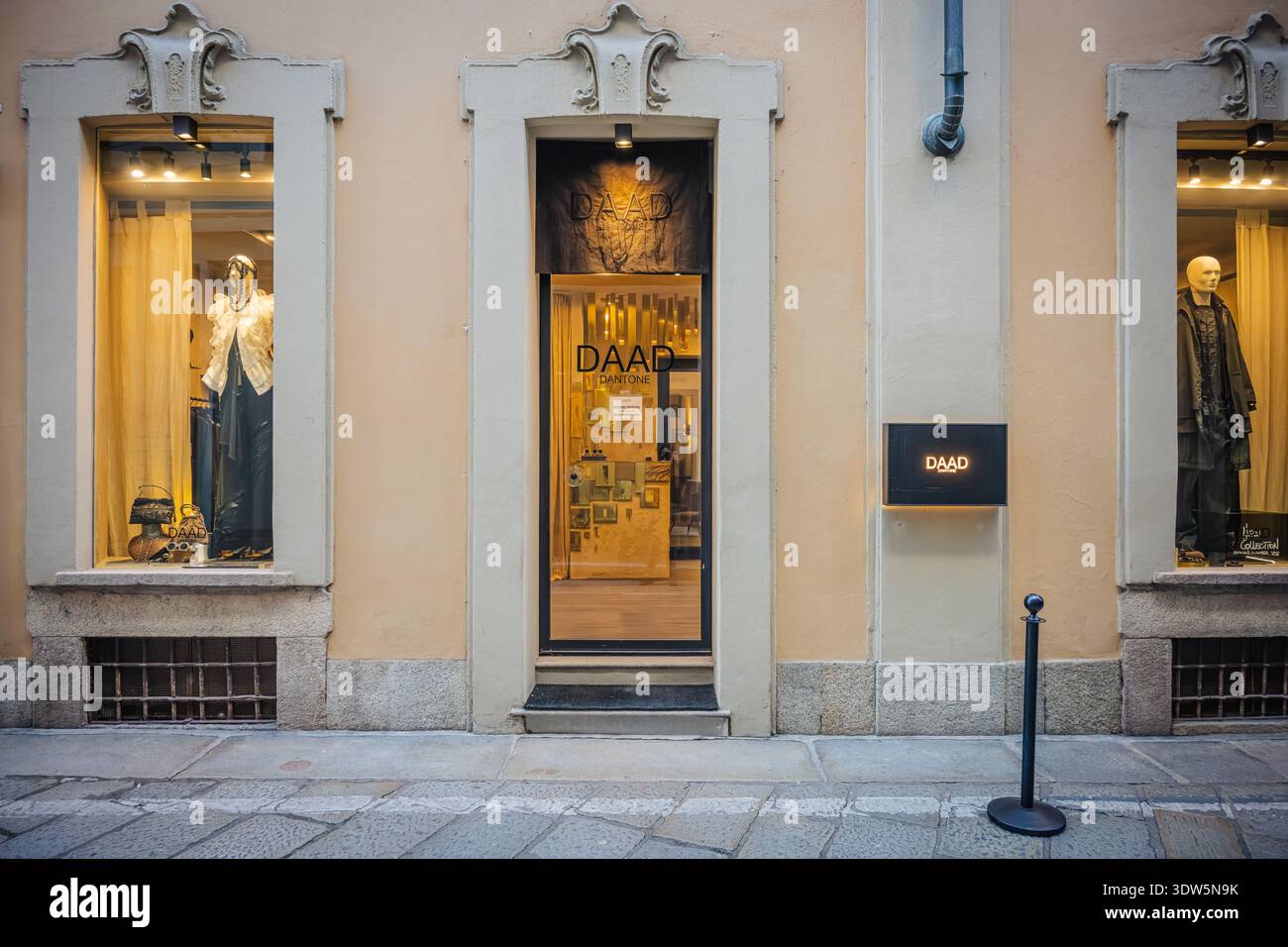 Milan Storefront Led Milan, Italy - 2026, 17 Feb: DAAD boutique storefront highlights SS26 ...