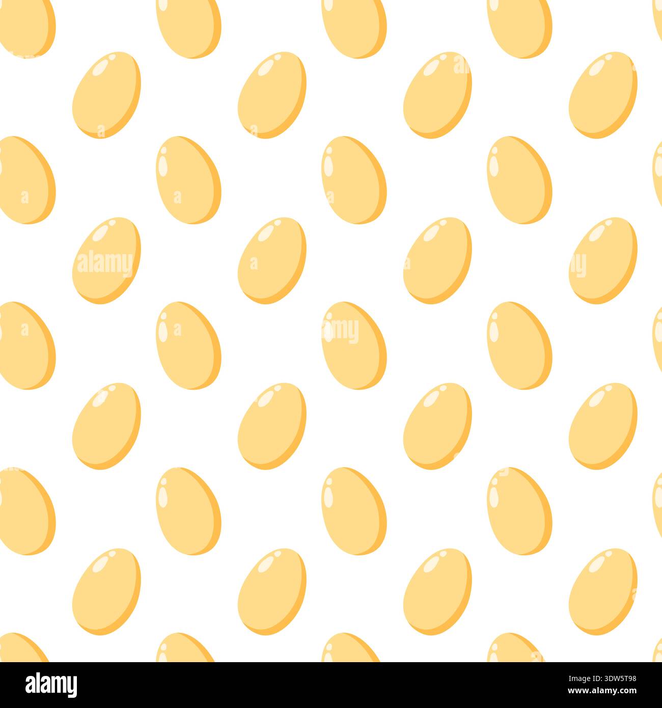 Yellow Easter Egg Pattern Seamless Stock Vector