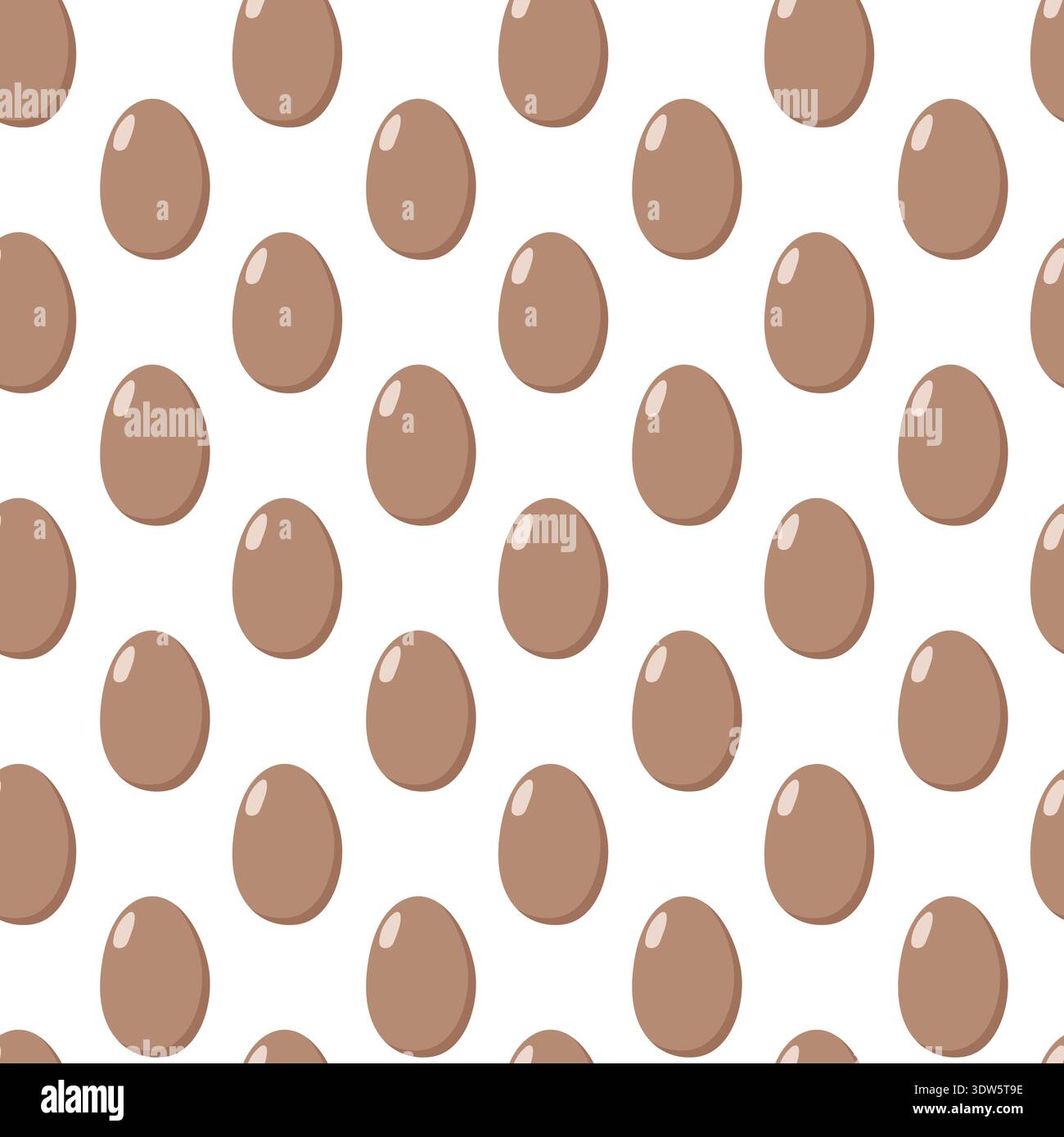 Brown Egg Pattern Seamless Design Stock Vector
