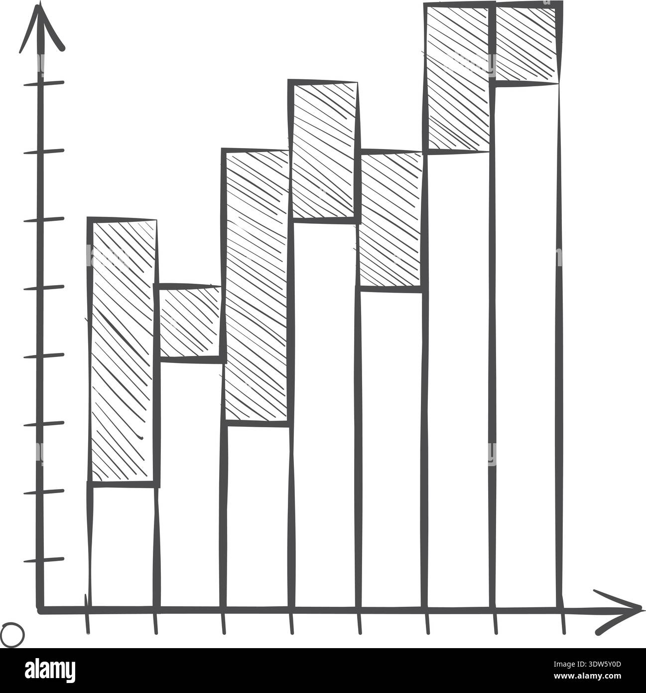 Column chart doodle icon. Hand drawn diagram Stock Vector Image & Art ...