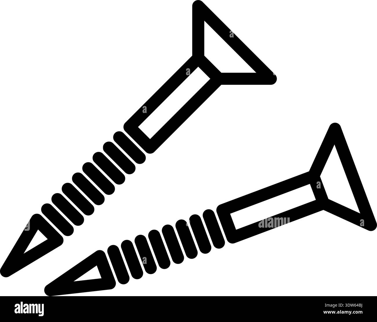 Screws line icon. Construction symbol. Industrial sign Stock Vector ...