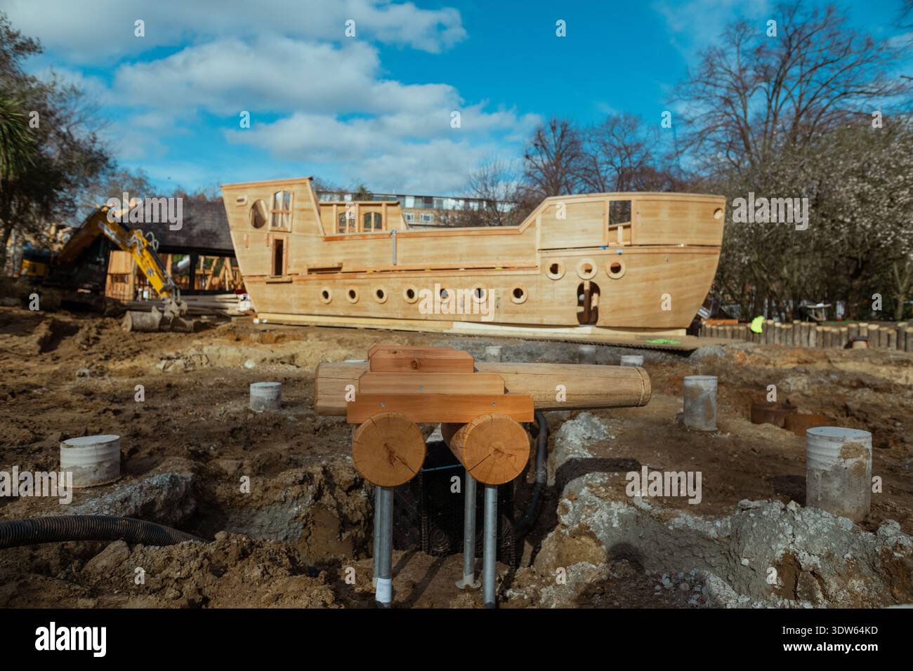 Handout photo provided by Royal Parks of the new 12 metre tall galleon ...