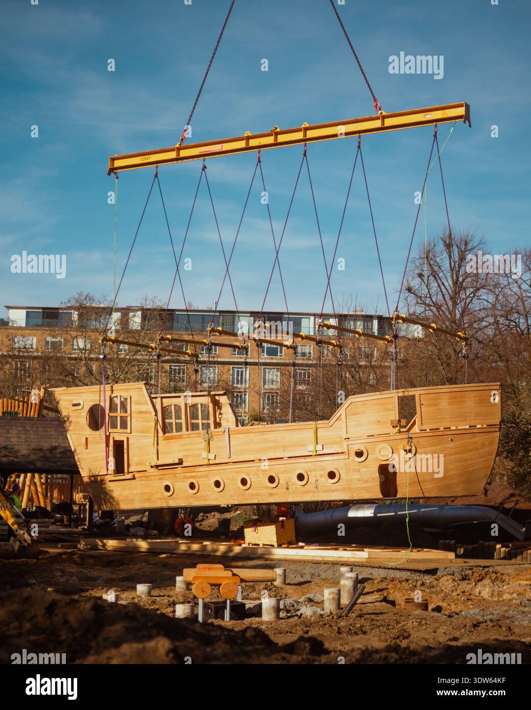 Handout photo provided by Royal Parks of the new 12 metre tall galleon ...