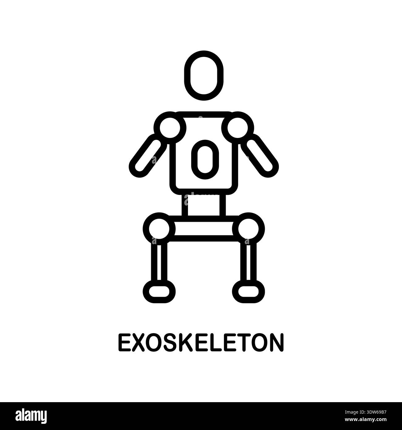 Exoskeleton icon. Exoskeleton linear symbol design from Future technology collection. Stock Vector