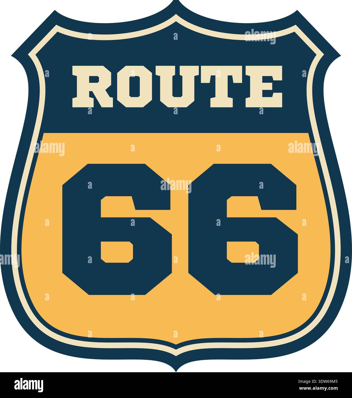 Classic route 66 art Stock Vector Images - Alamy