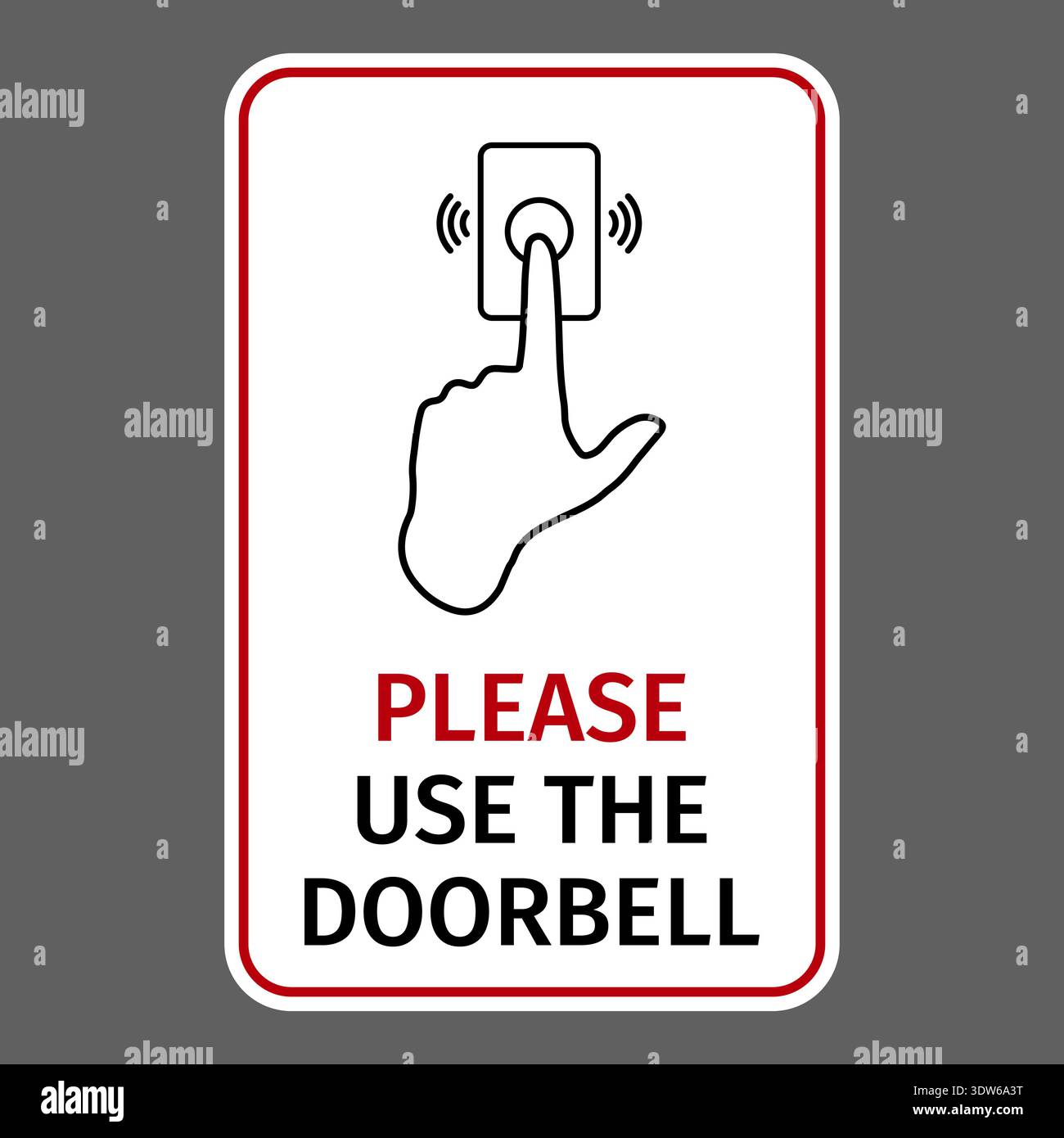 Please Use The Doorbell information sign vector Stock Vector