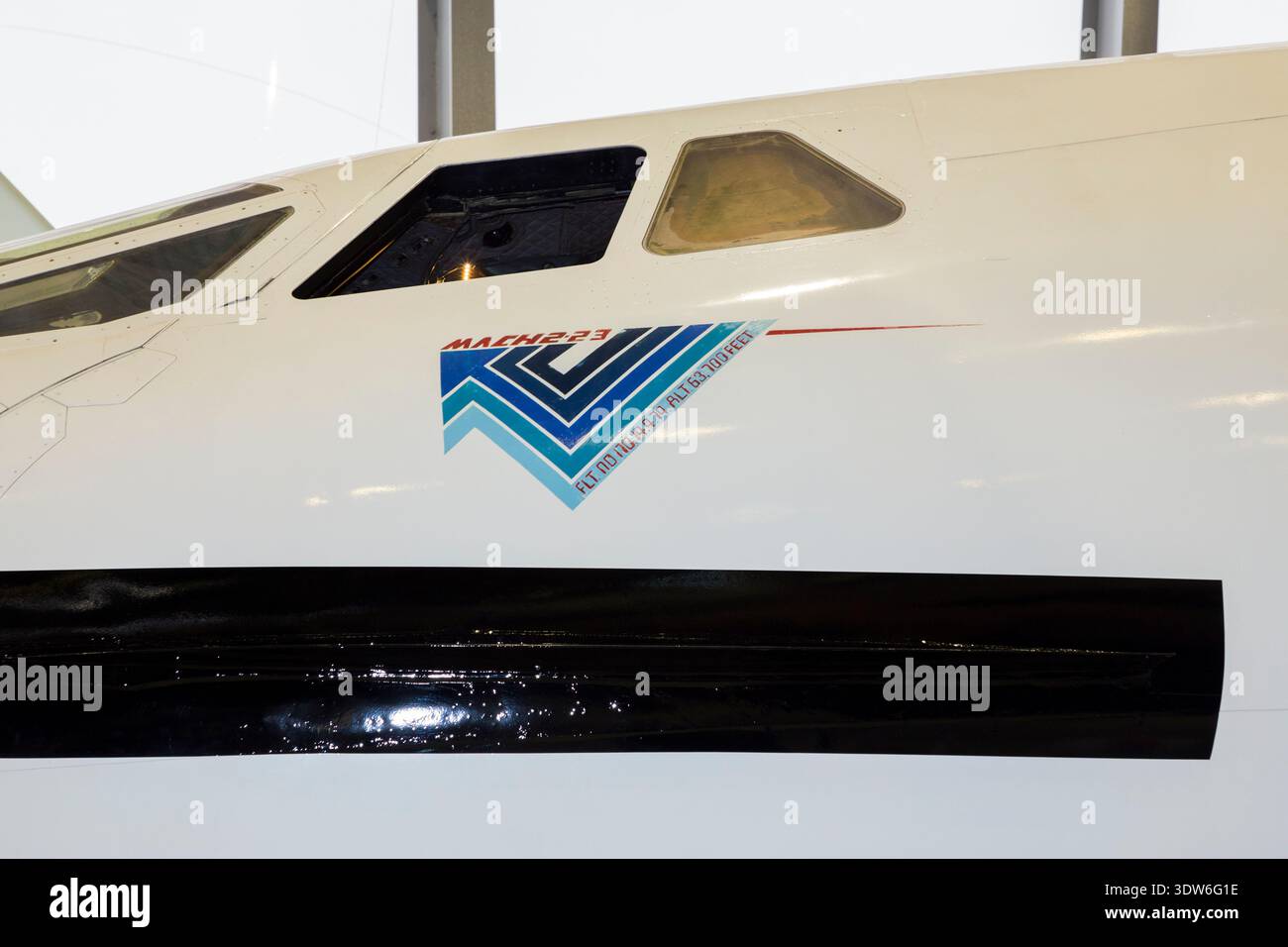 Speed Register Port side cockpit, logo displaying Mach 2.23 speed record for a ...