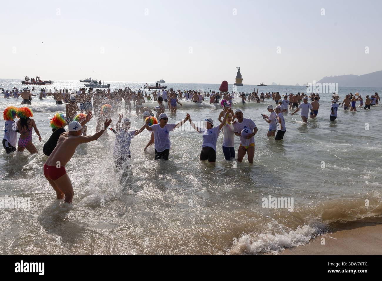 Swimmers take part in the 39th Polar Bear Festival in the South Korean ...