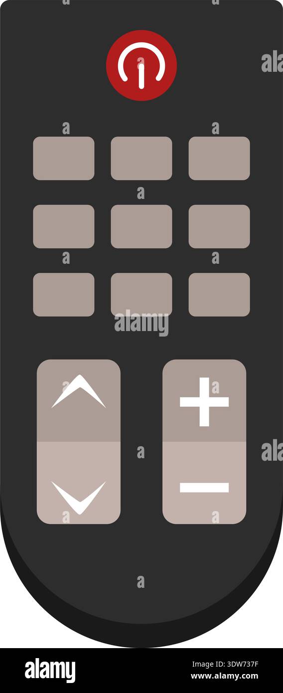 Remote control color icon. Tv tool drawing Stock Vector