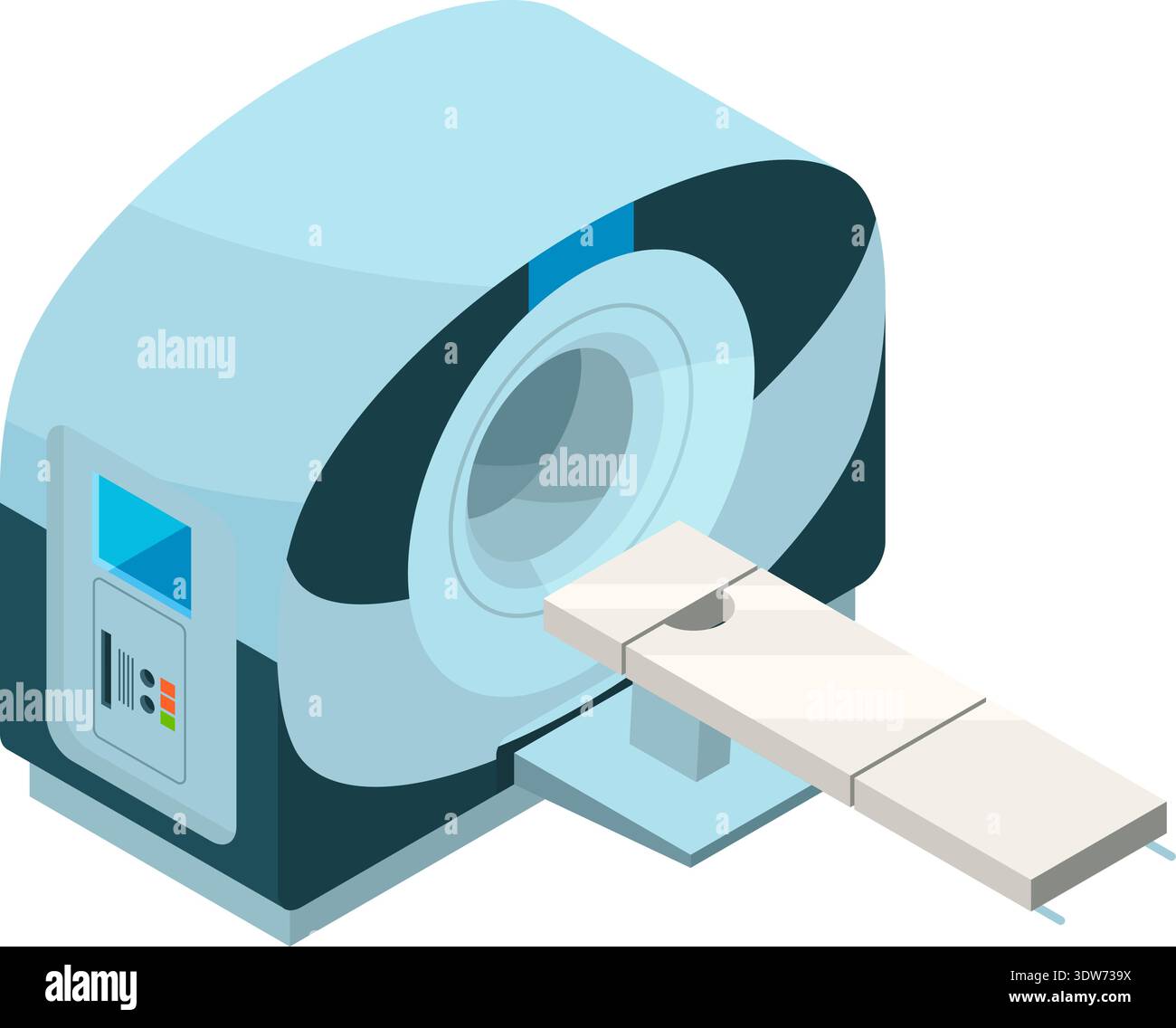 CAT MRI scanner isometric icon. Medical computed tomography Stock ...