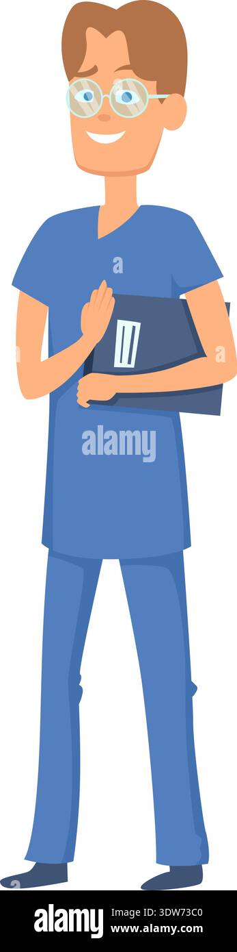Intern Cartoon Character Medical intern cartoon character. Young male doctor Stock Vector Image ...