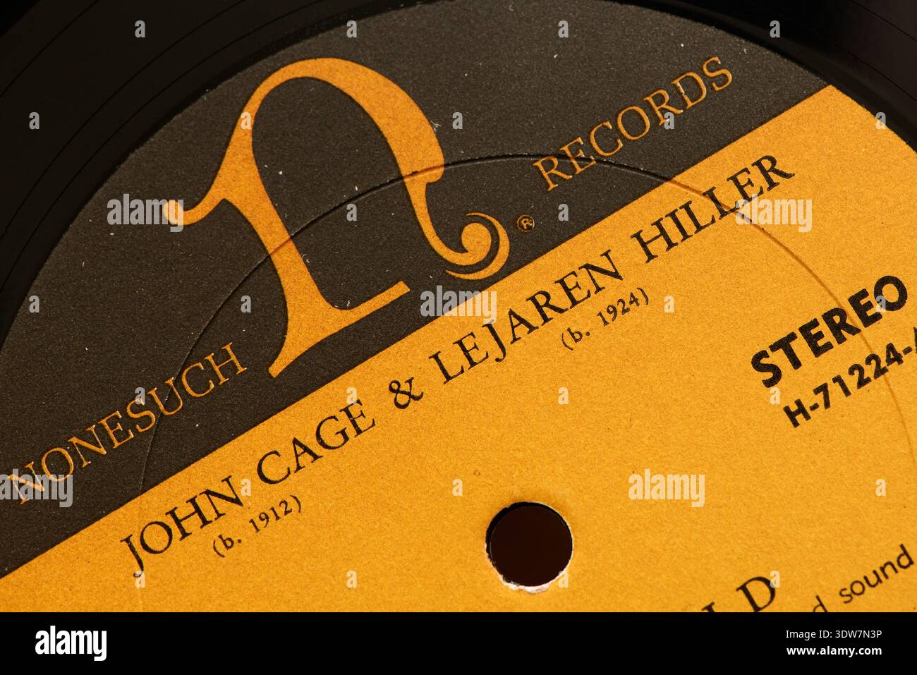 Vintage Record Label. John Cage & Lejaren Hiller, HPSCHD (1967 