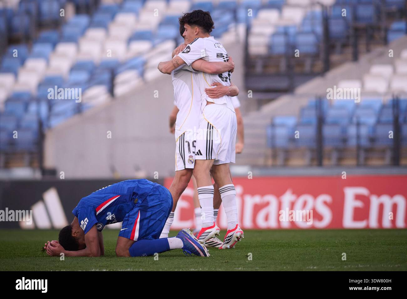 Mario Rivas Spain Real Madrid CF`s Mario Rivas (C) and Ignacio Gascon (R)celebrate a win ...