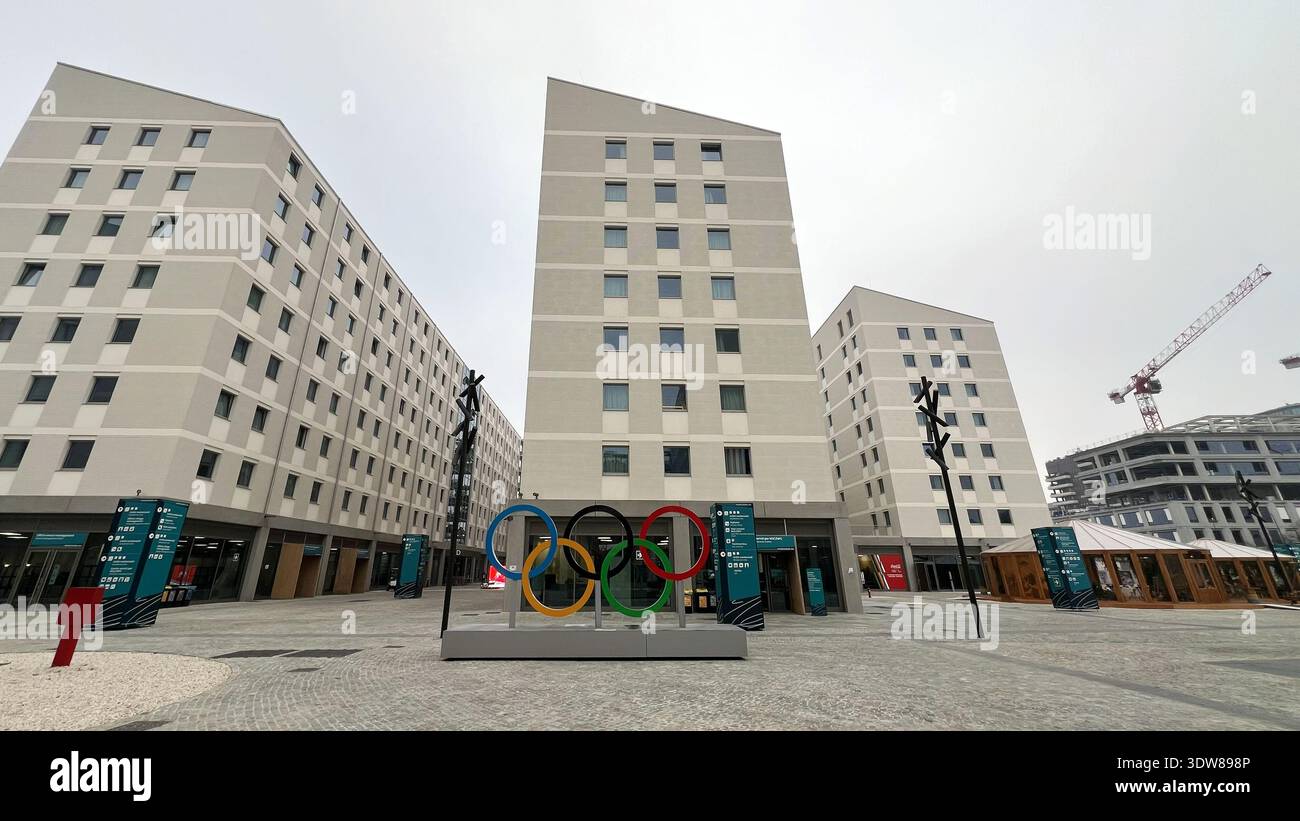 Milan, Italy - February 24, 2026: Residential buildings and ...