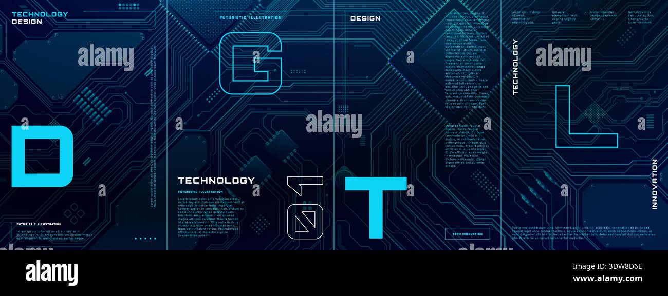 Digital template for presentations, posters, and corporate brochures Stock Vector