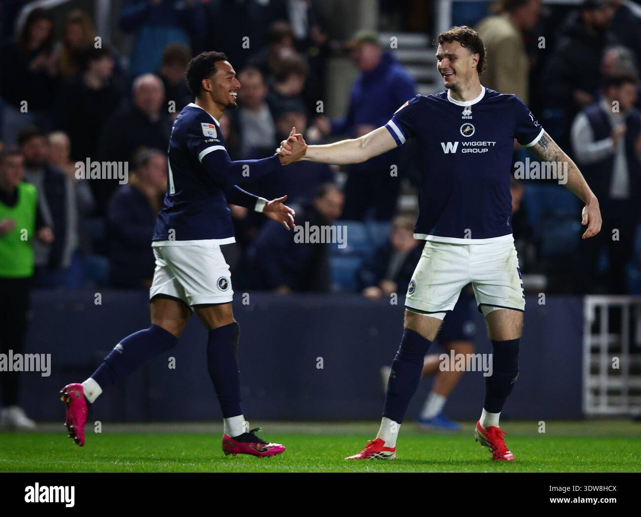LONDON, UK - 25th Feb 2026: Jake Cooper of Millwall celebrates scoring ...