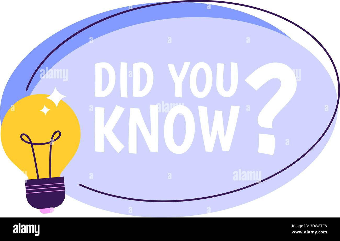 Interesting fact or idea label. Did you know balloon Stock Vector