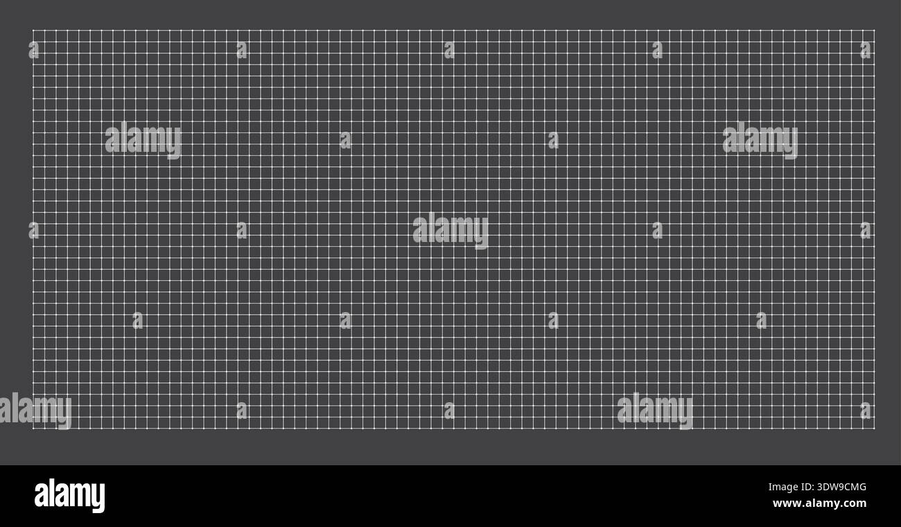 Technical grid with small circular nodes black background. Fine lines and dots precise matrix UI wireframes, network diagrams technology visuals. Blueprint style surface suits engineering plans data Stock Vector