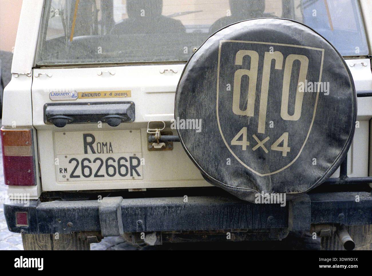 Italy, cca. 1980. Rear view of an ARO 24 Romanian off-road vehicle with ...