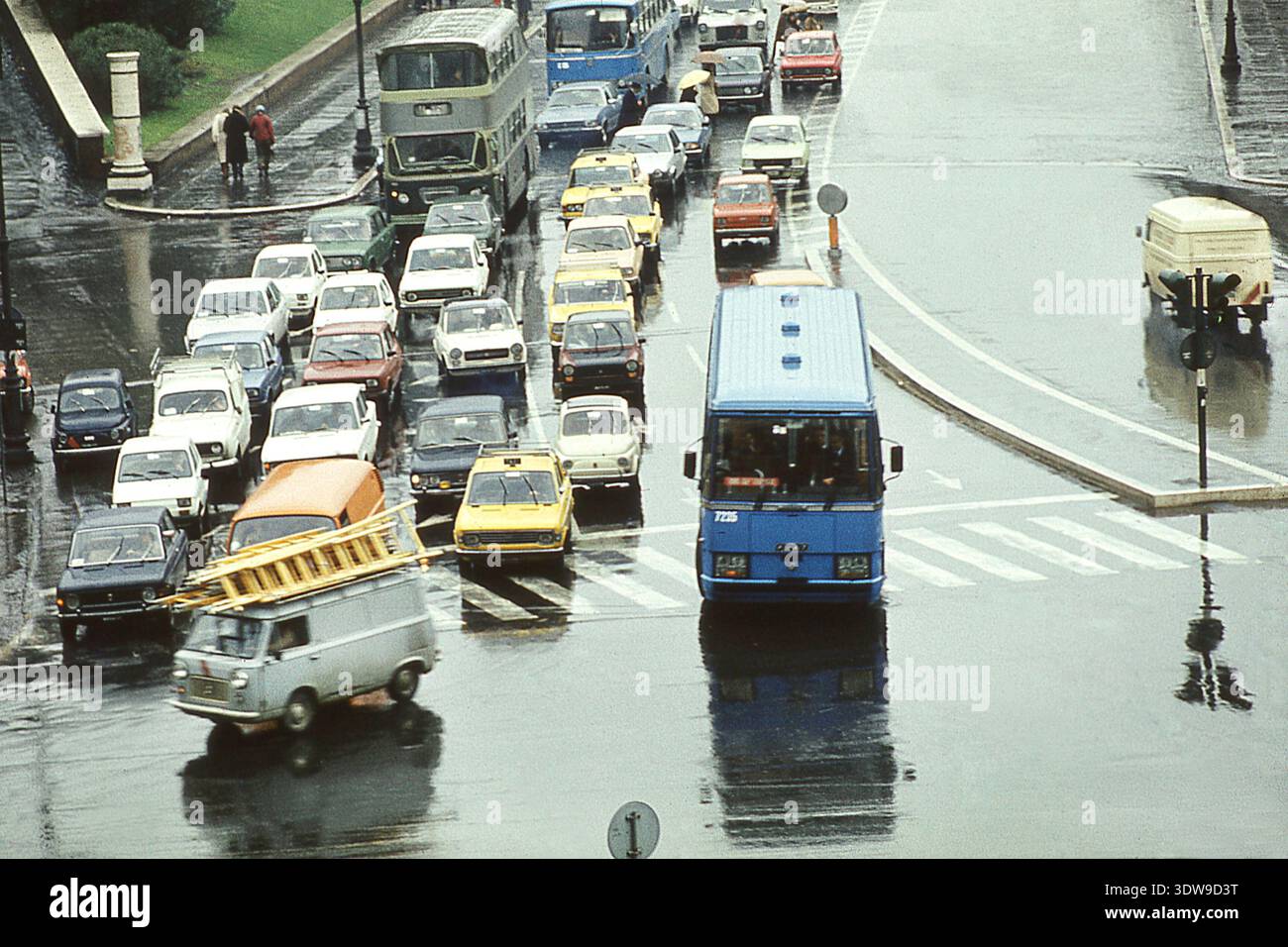 Traffic in Rome, Italy, cca. 1980 Stock Photo - Alamy
