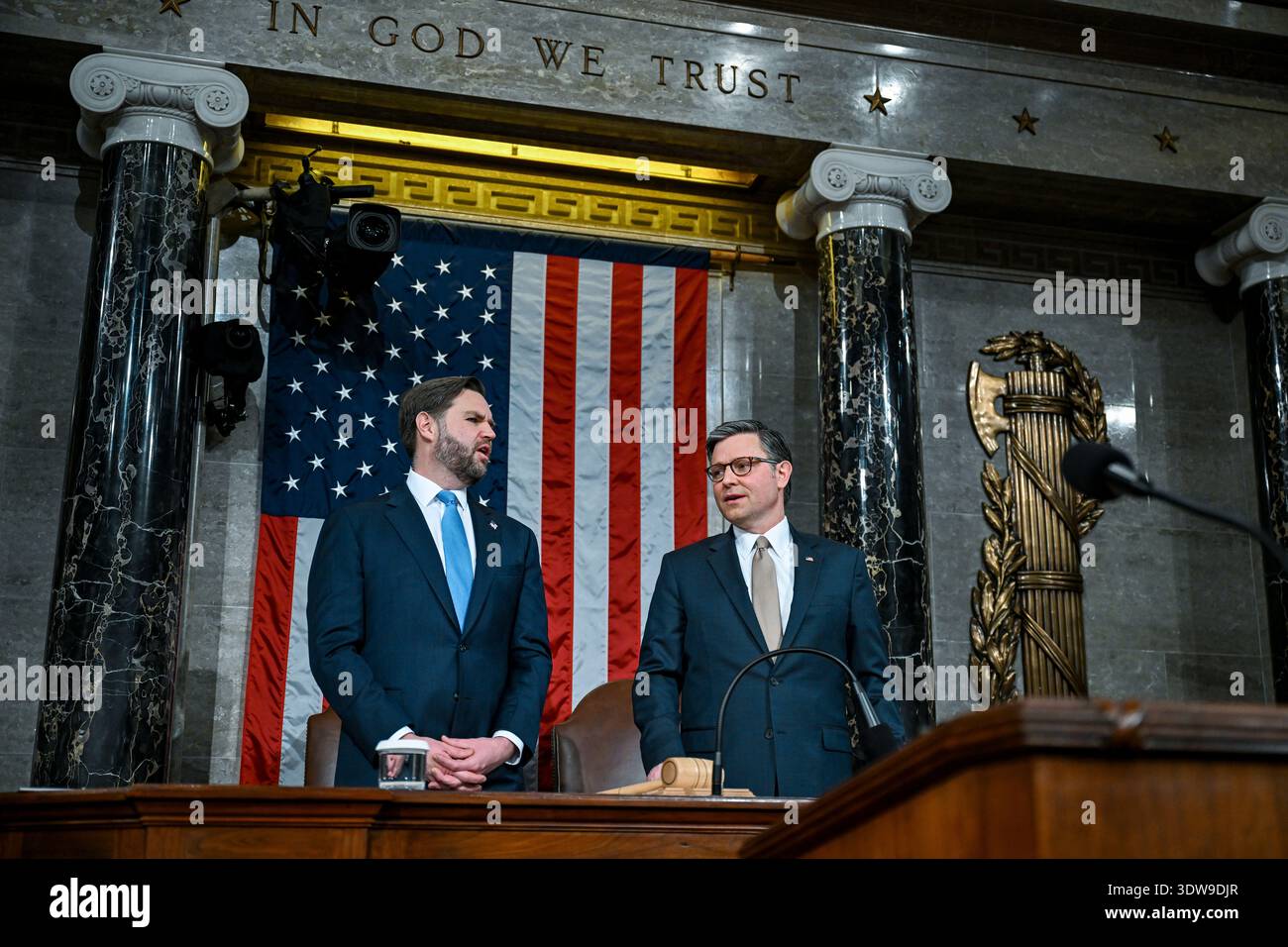 Vice President JD Vance and Speaker Mike Johnson before President ...
