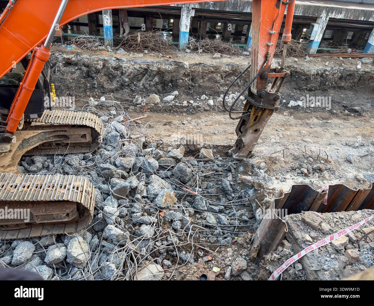 Old foundation breaking