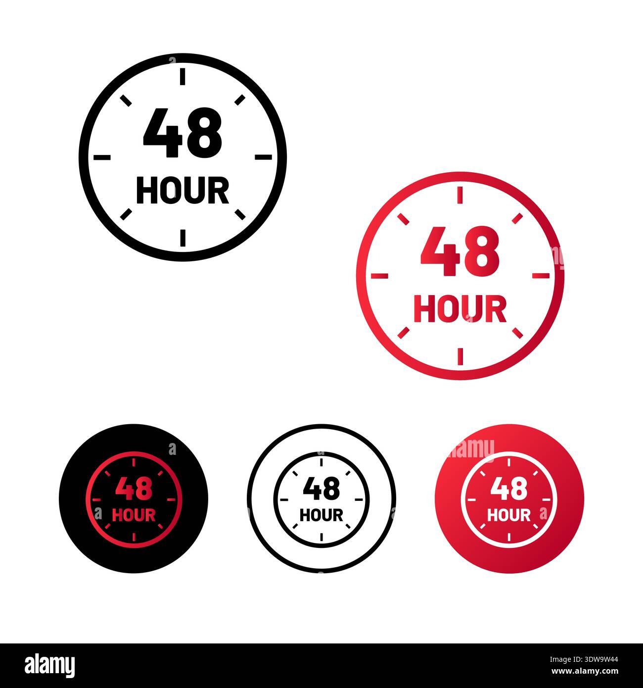 48 hour clock Stock Vector Images - Alamy