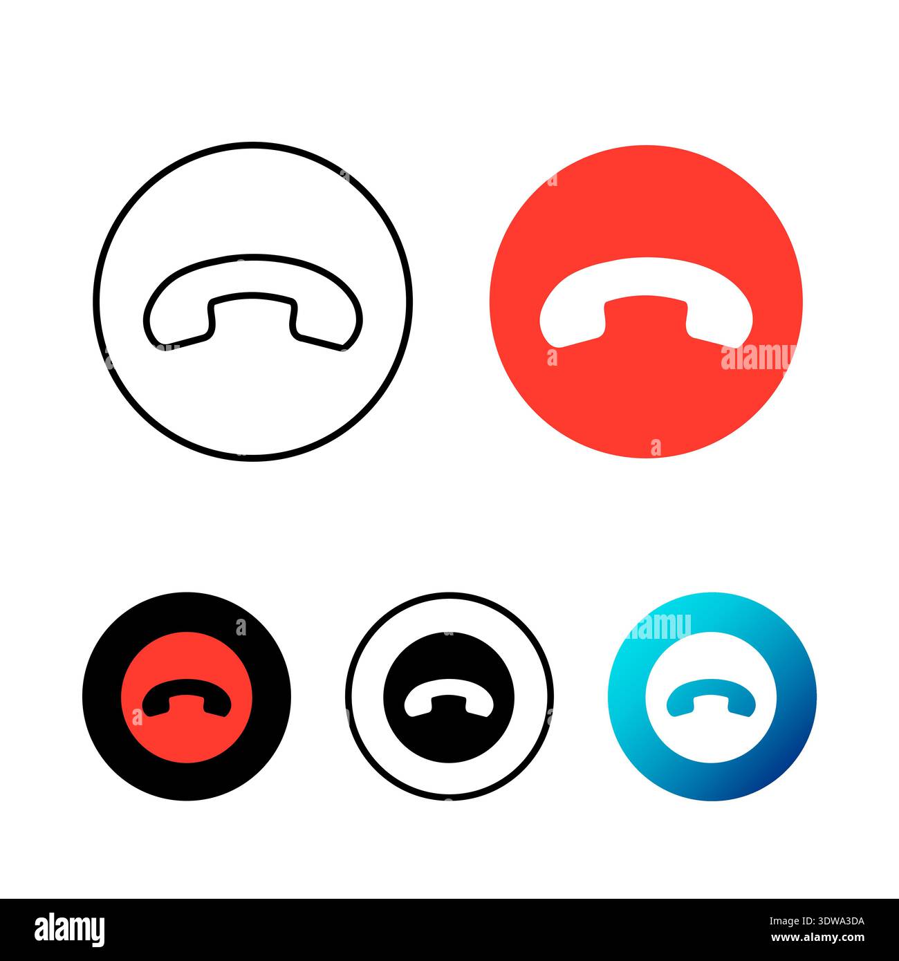 Abstract end call icon hi-res stock photography and images - Alamy