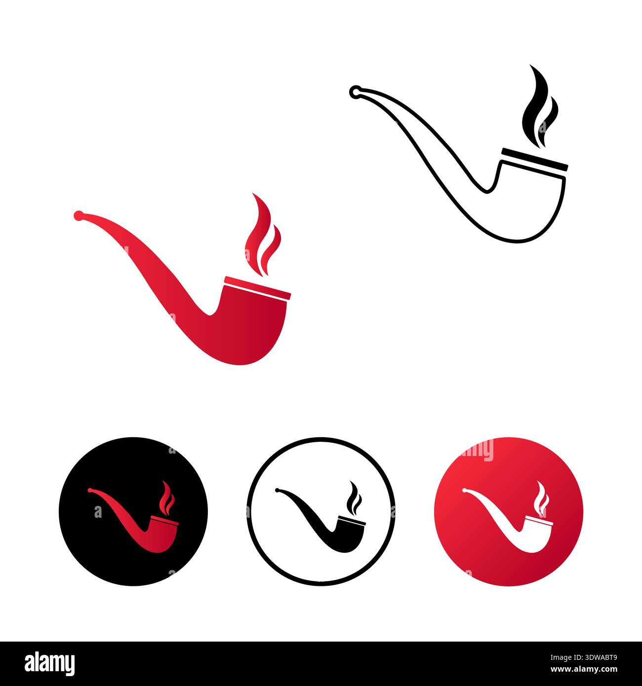 Abstract Smoking Pipe Icon Illustration, can be used for business designs, presentation designs or any suitable designs. Stock Vector