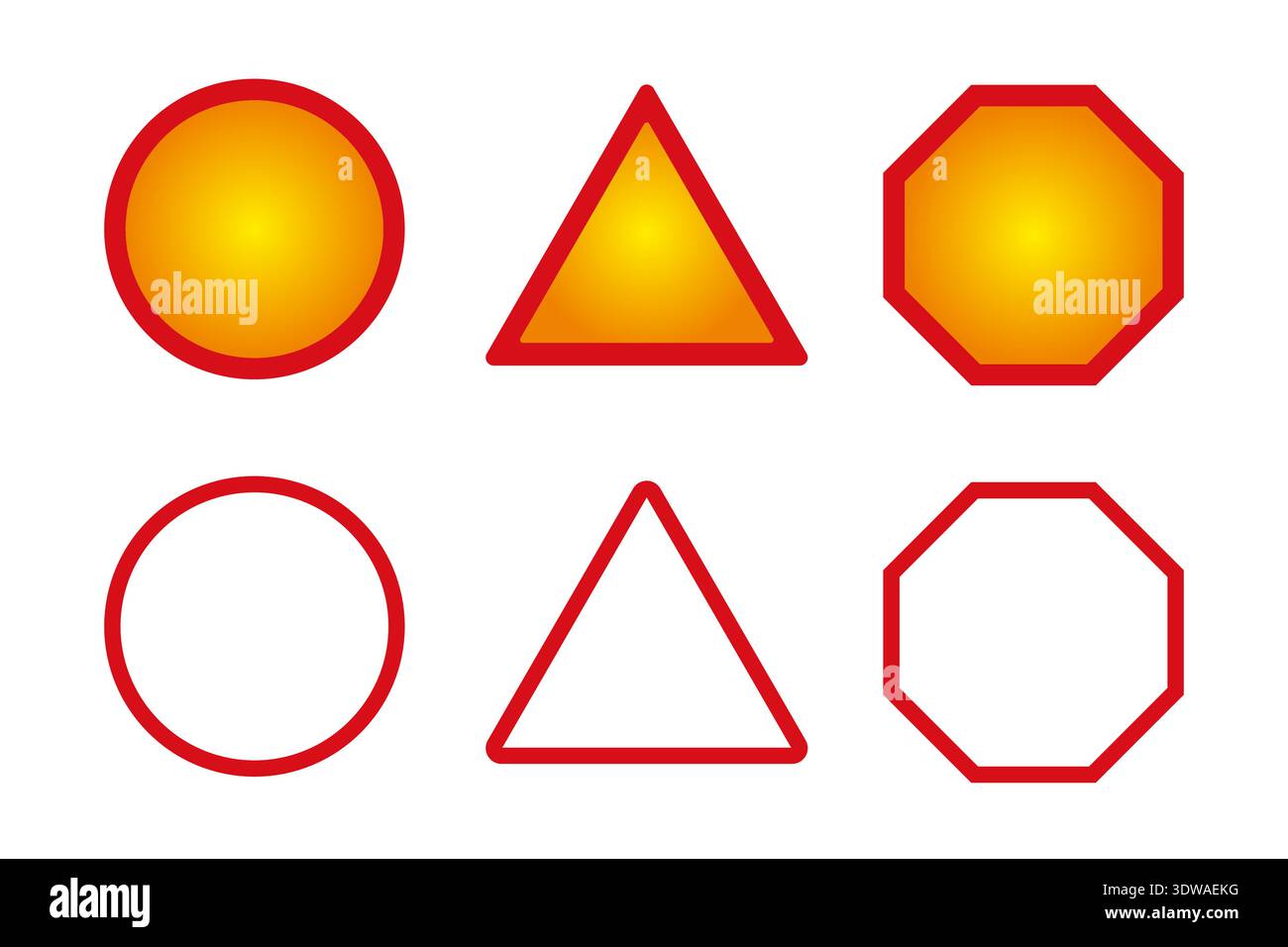 Empty red triangle for signage Stock Vector Images - Alamy