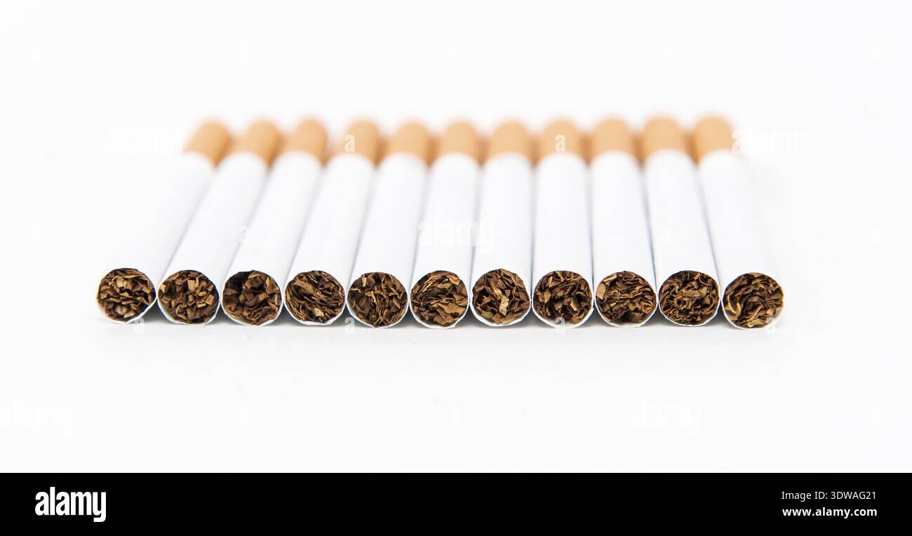 cigarette stock Cigarette stack hi-res stock photography and images
