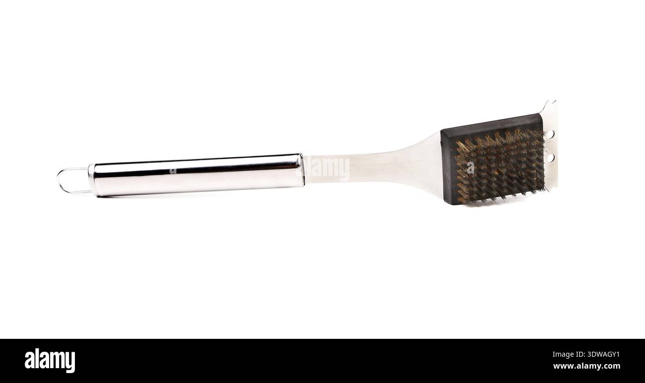 BBQ grill brush. Isolated on a white background Stock Photo