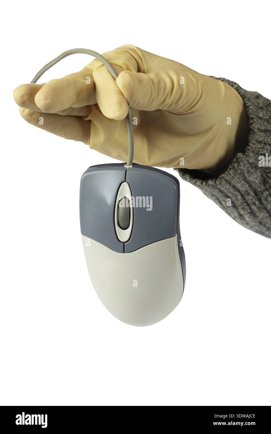 The computer mouse in hand Stock Photo