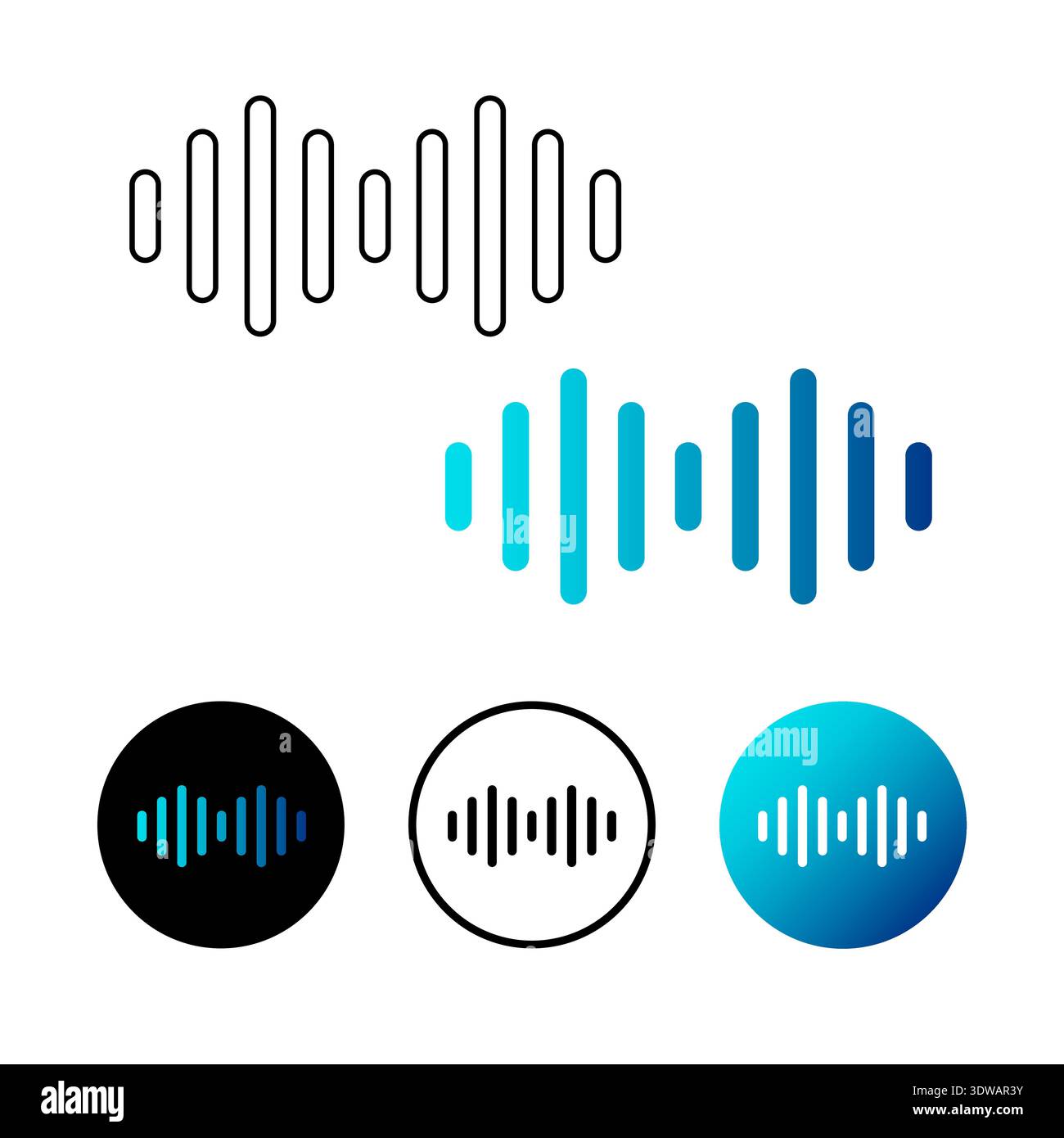 Creative Music Wave Icon Illustration, can be used for business designs, presentation designs or any suitable designs. Stock Vector