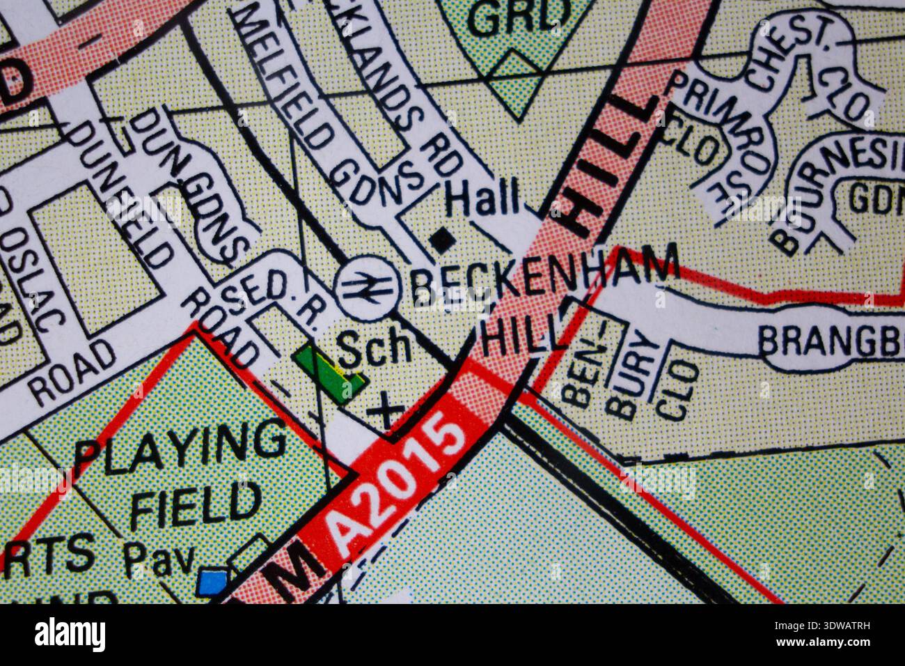 Beckenham Hill - London, UK railway station name of network platform ...