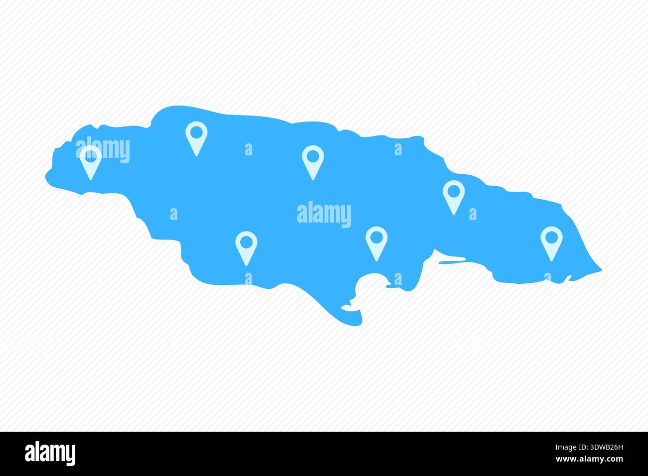 Jamaica simple map icons hi-res stock photography and images - Alamy