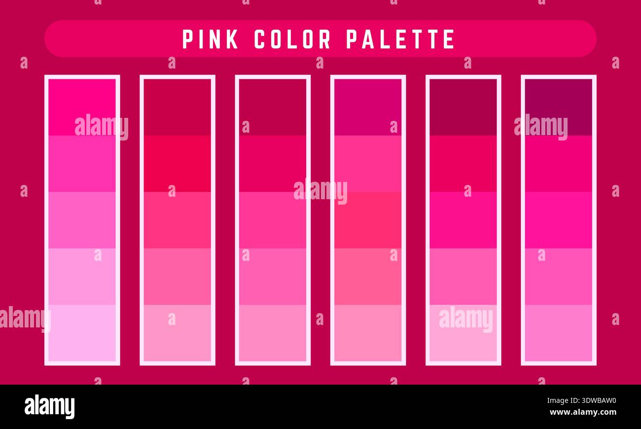 Pink Vector Color Palette, can be used for business designs ...