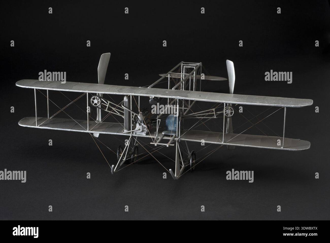 This 1/16 scale wood display model of the Wright R biplane, created ...