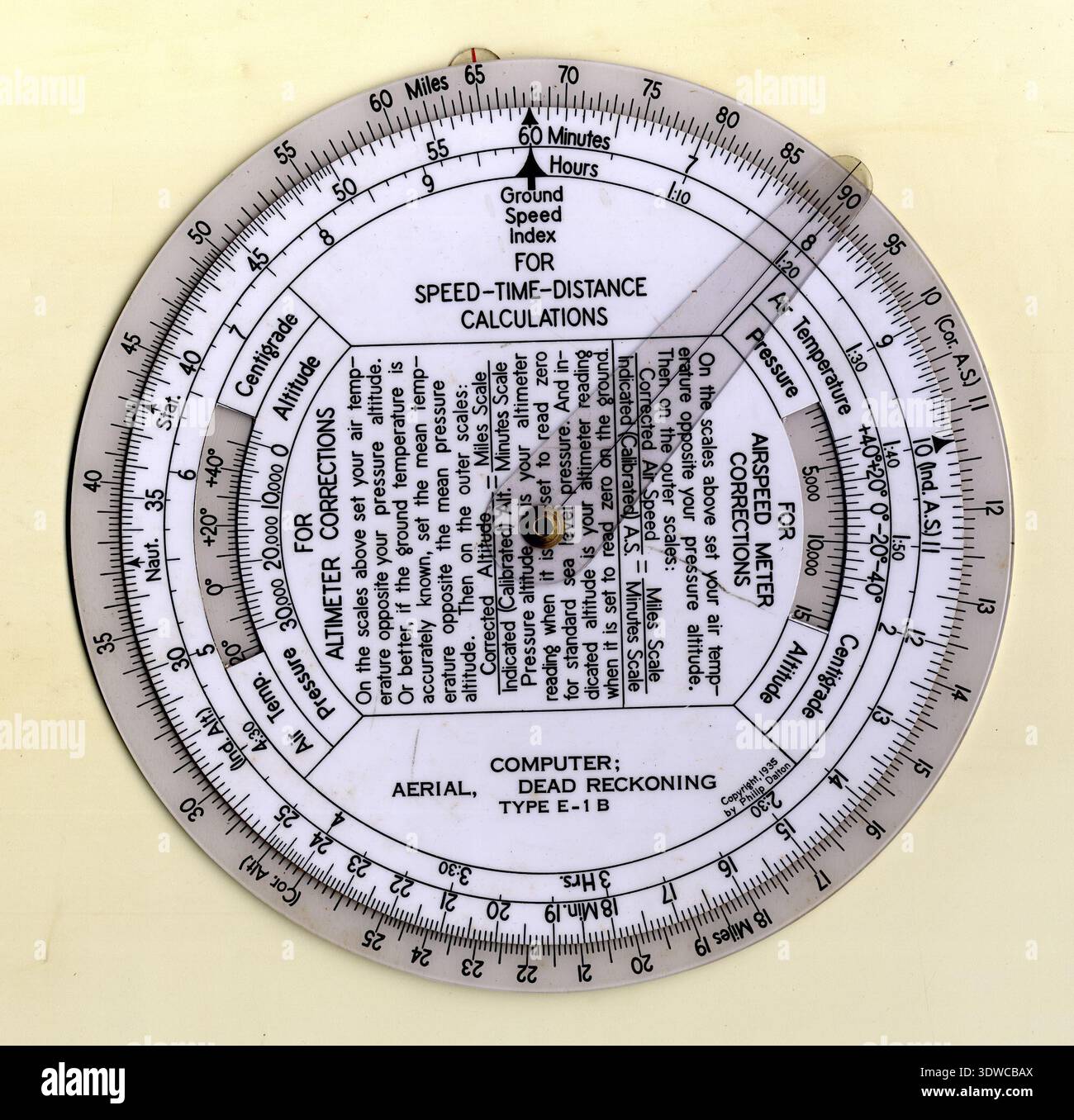 Weems E-1B Navigational Computer is a circular manual dead reckoning ...