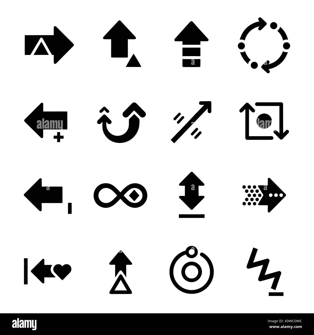 Clean and modern vector arrows showing various directions and movements ...