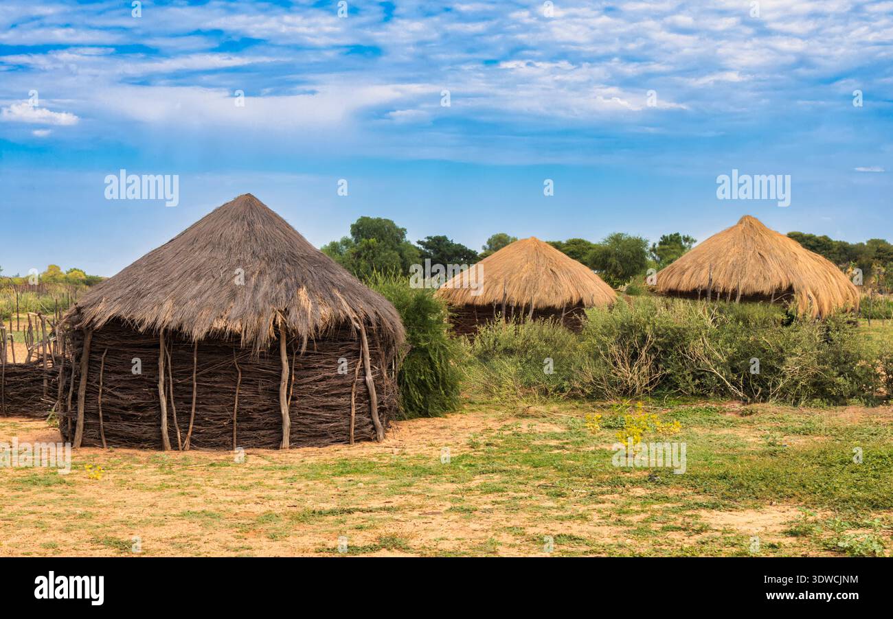 african village , huts, mud houses and rondavel Stock Photo - Alamy