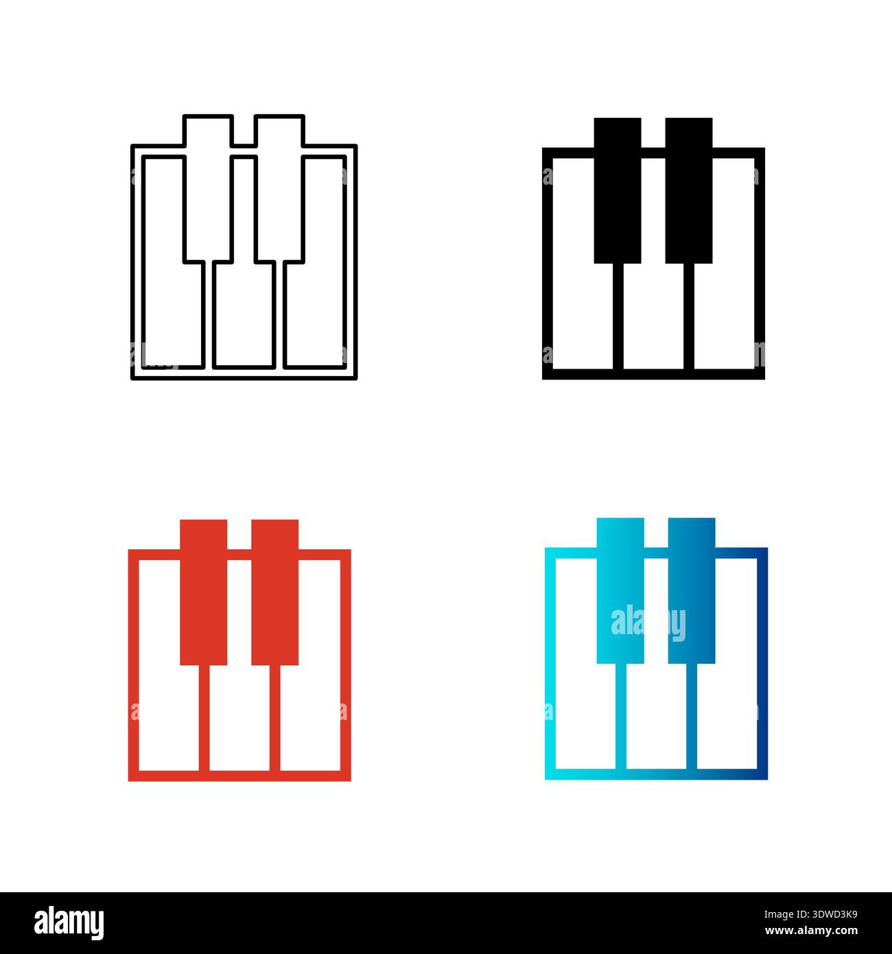 Abstract Piano Silhouette Illustration, can be used for business designs, presentation designs or any suitable designs. Stock Vector