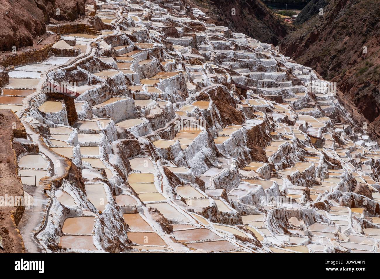 Maras Salt Mines peru Stock Photo