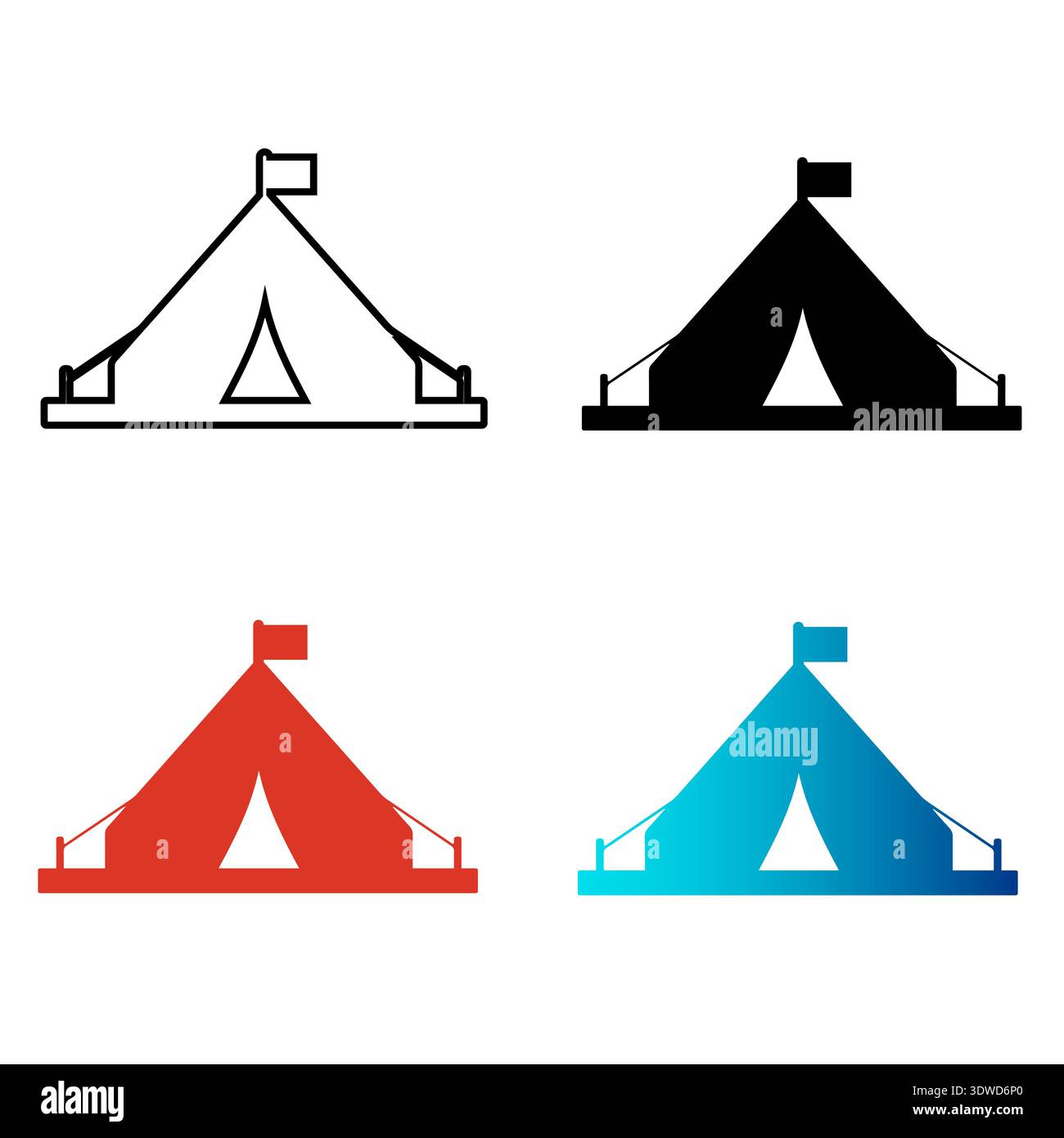 Tent clip art black hi-res stock photography and images - Alamy